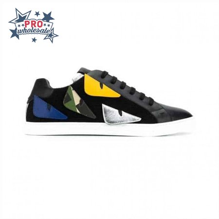 FENDI MONSTER EYES LOW-TOP TRAINERS SNEAKERS - FD05