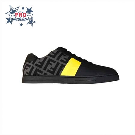FENDI FF LOGO PRINT LOW-TOP SNEAKERS - FD18