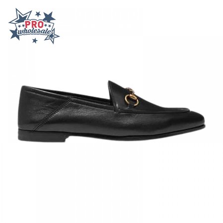 GUCCI BRIXTON HORSEBIT-DETAILED LEATHER COLLAPSIBLE-HEEL LOAFERS - LDG013