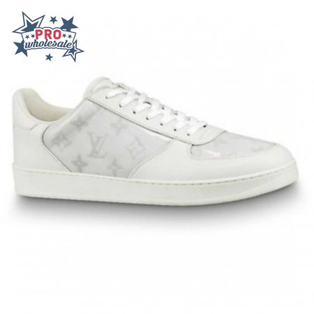 white monogram transparent rivoli sneaker - 40